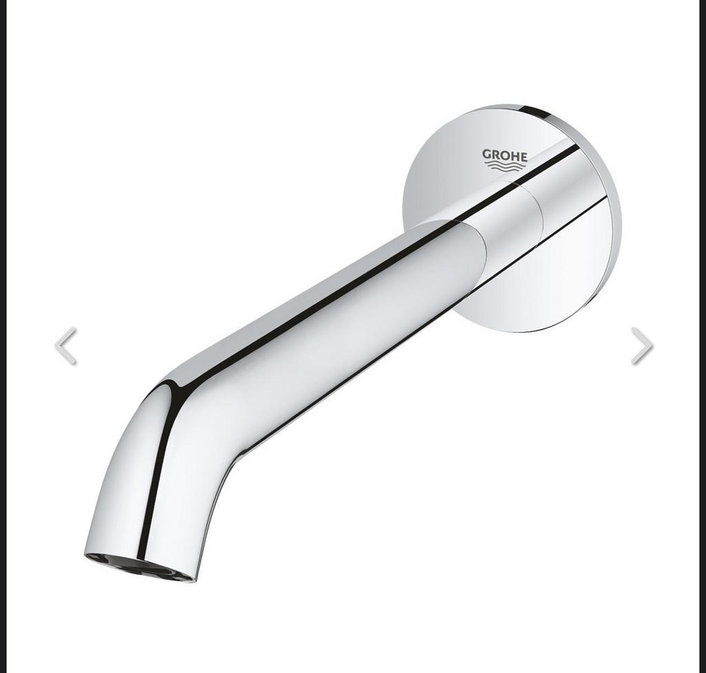 2x GROHE Essence baduitloop 23cm chroom, Ophalen of Verzenden, Zo goed als nieuw, Chroom, Kraan