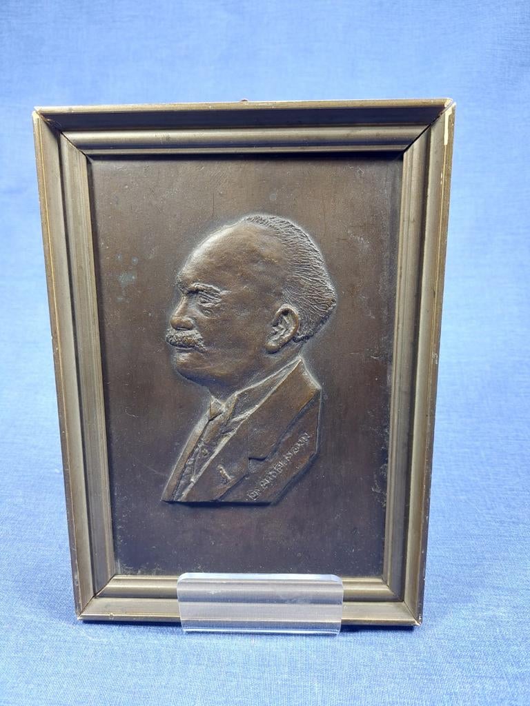 Bronzen Portret Johan Edwards Erdelmann, Ophalen of Verzenden