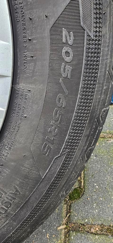 originele vw caddy velgen 205-65-15, 15 inch, Zomerbanden, Bestelwagen, Gebruikt