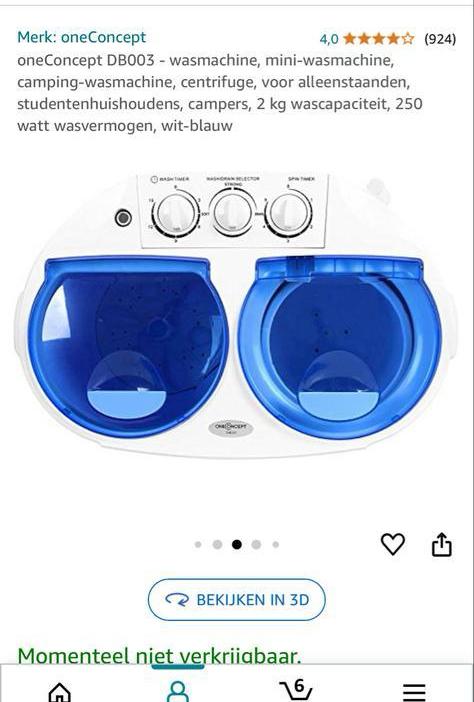 Compacte wasmachine - Ideaal voor kleine ruimtes!, Ophalen, Minder dan 85 cm, Minder dan 4 kg, Bovenlader