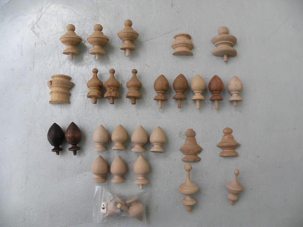 Houten tollen, sierstukken tas borent, Antiek en Kunst, Ophalen of Verzenden