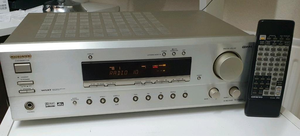 Onkyo tx-ds494 receiver + afstandsbediening, Audio, Tv en Foto, Versterkers en Receivers, Gebruikt, 5.1, Onkyo, Ophalen of Verzenden