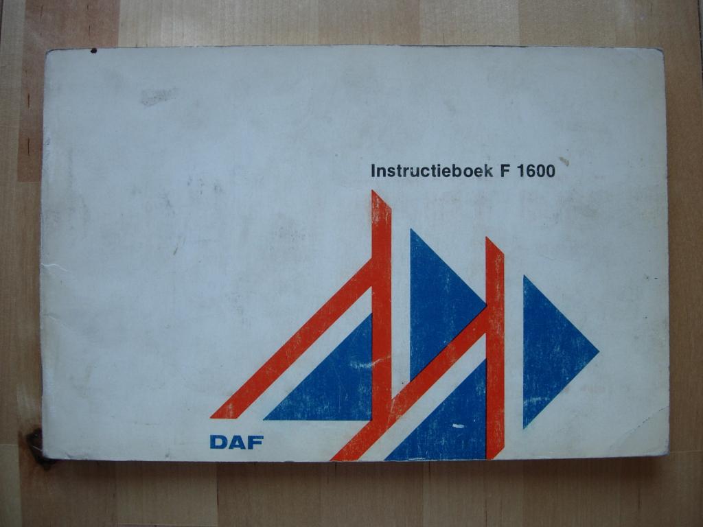 DAF 1600 Instructieboek 1981 – Handleiding F1600, Ophalen of Verzenden
