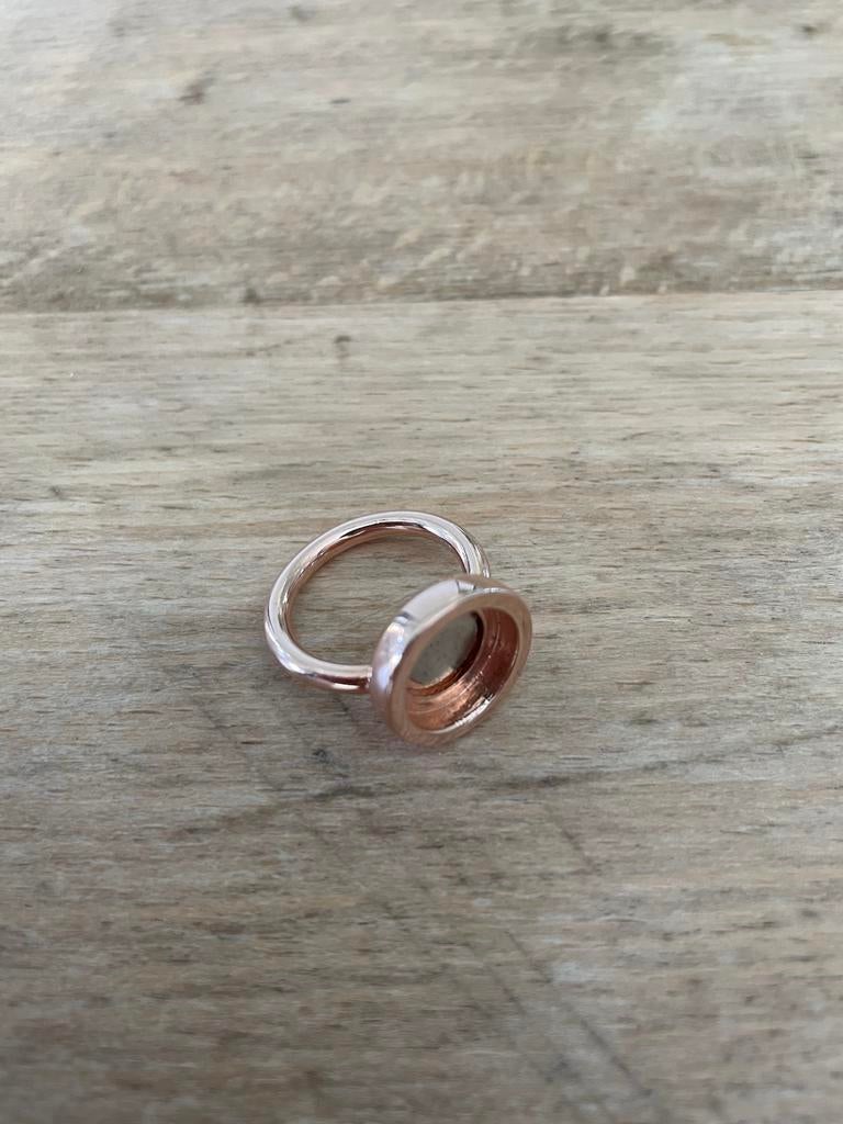 Mi Moneda Ring Rosé Goud, Ophalen of Verzenden, Zo goed als nieuw, 17 tot 18, Roze