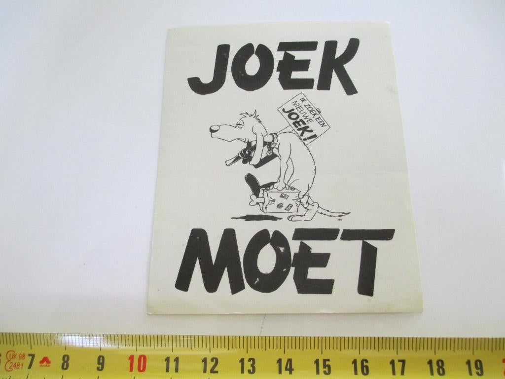 sticker JOEK MOET, Ophalen, Zo goed als nieuw