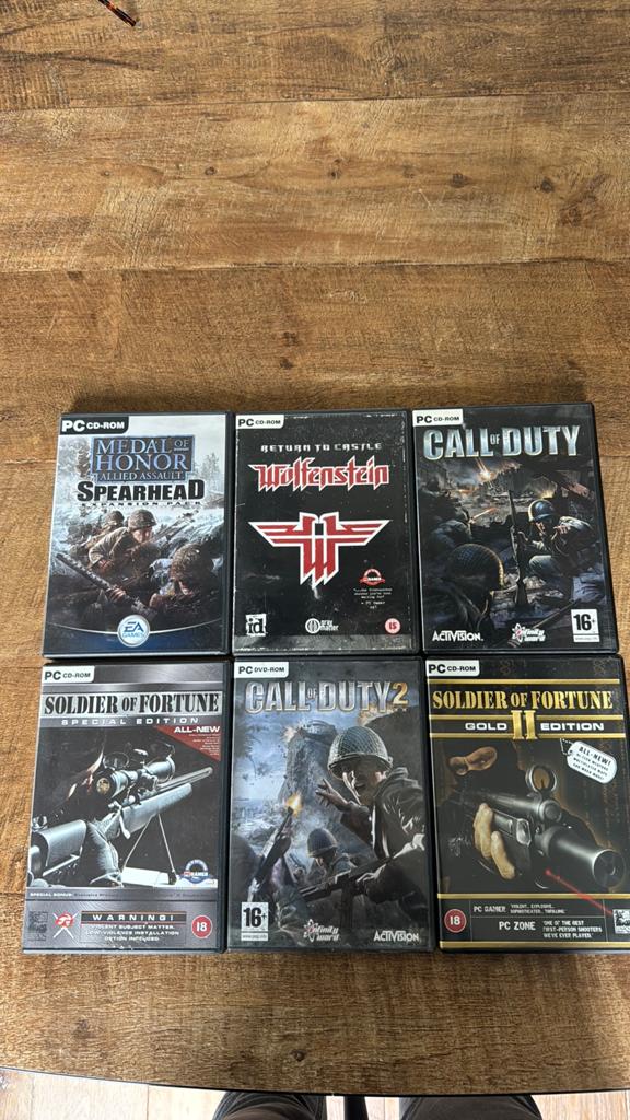 6 PC CD-rom games, Avontuur en Actie, 1 speler, Ophalen of Verzenden, Zo goed als nieuw