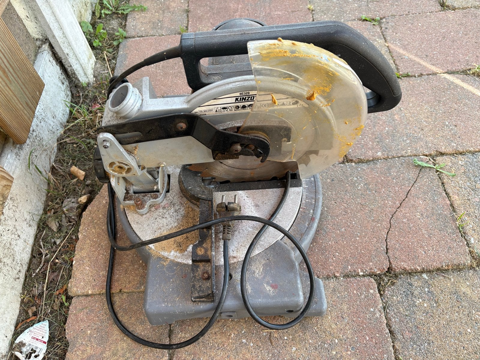 Kinzo Afkortzaag 1200W - Gebruikt, Ophalen, Gebruikt, 70 mm of meer, Afkortzaag