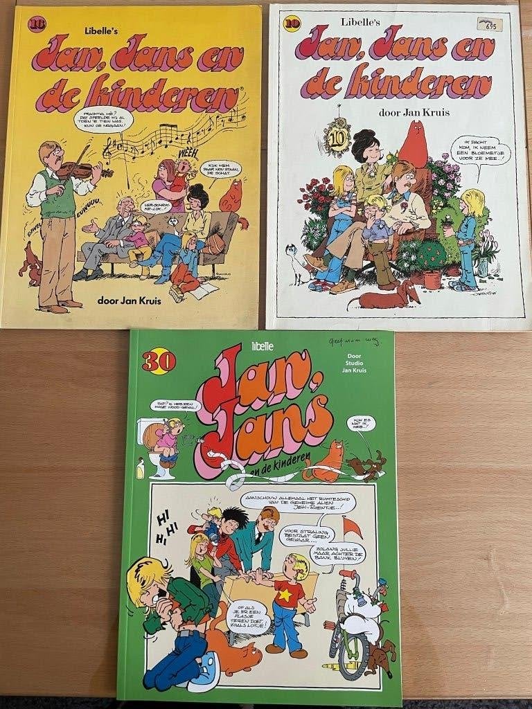 3 Stripboeken van Jan, Jans en de kinderen - nr. 10-16-30, Meerdere stripboeken, Ophalen of Verzenden, Zo goed als nieuw, Jan Kruis