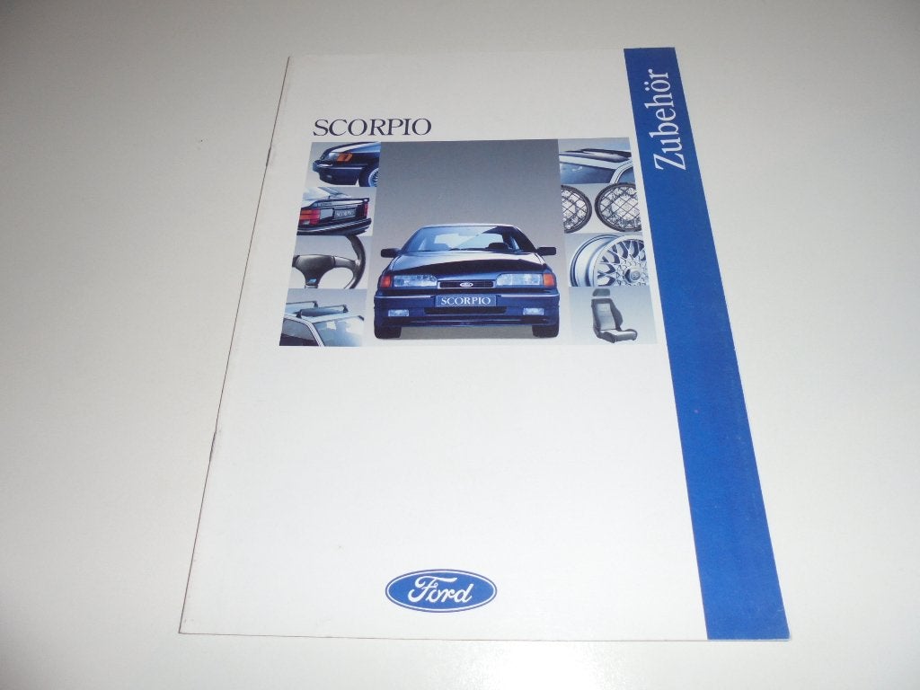 brochure Ford Scorpio accessoires  1991, Ophalen of Verzenden, Zo goed als nieuw, Ford