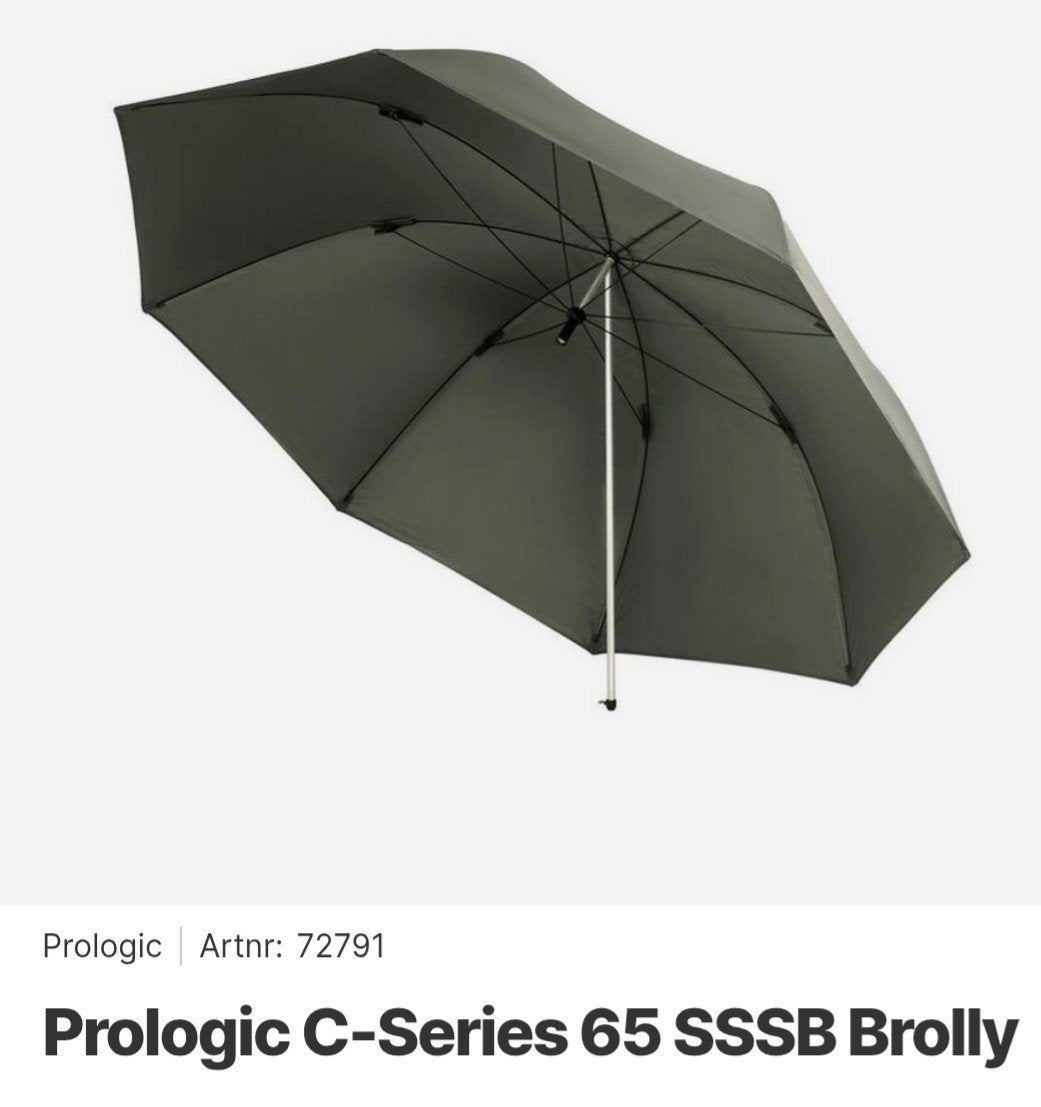 Prologic C-Series 65 SSSB Brolly - Groen, Sieraden, Tassen en Uiterlijk, Paraplu's, Zo goed als nieuw, Groen, Ophalen of Verzenden