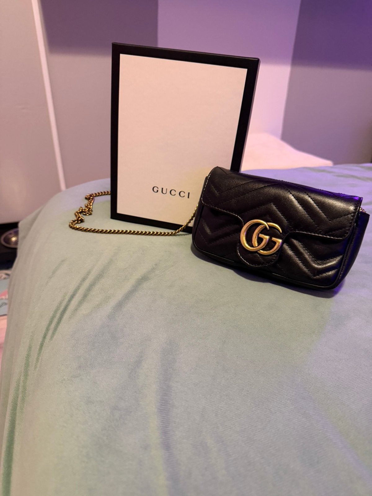 Originele Gucci schouder tas, Ophalen of Verzenden, Zo goed als nieuw, Zwart, Schoudertasje
