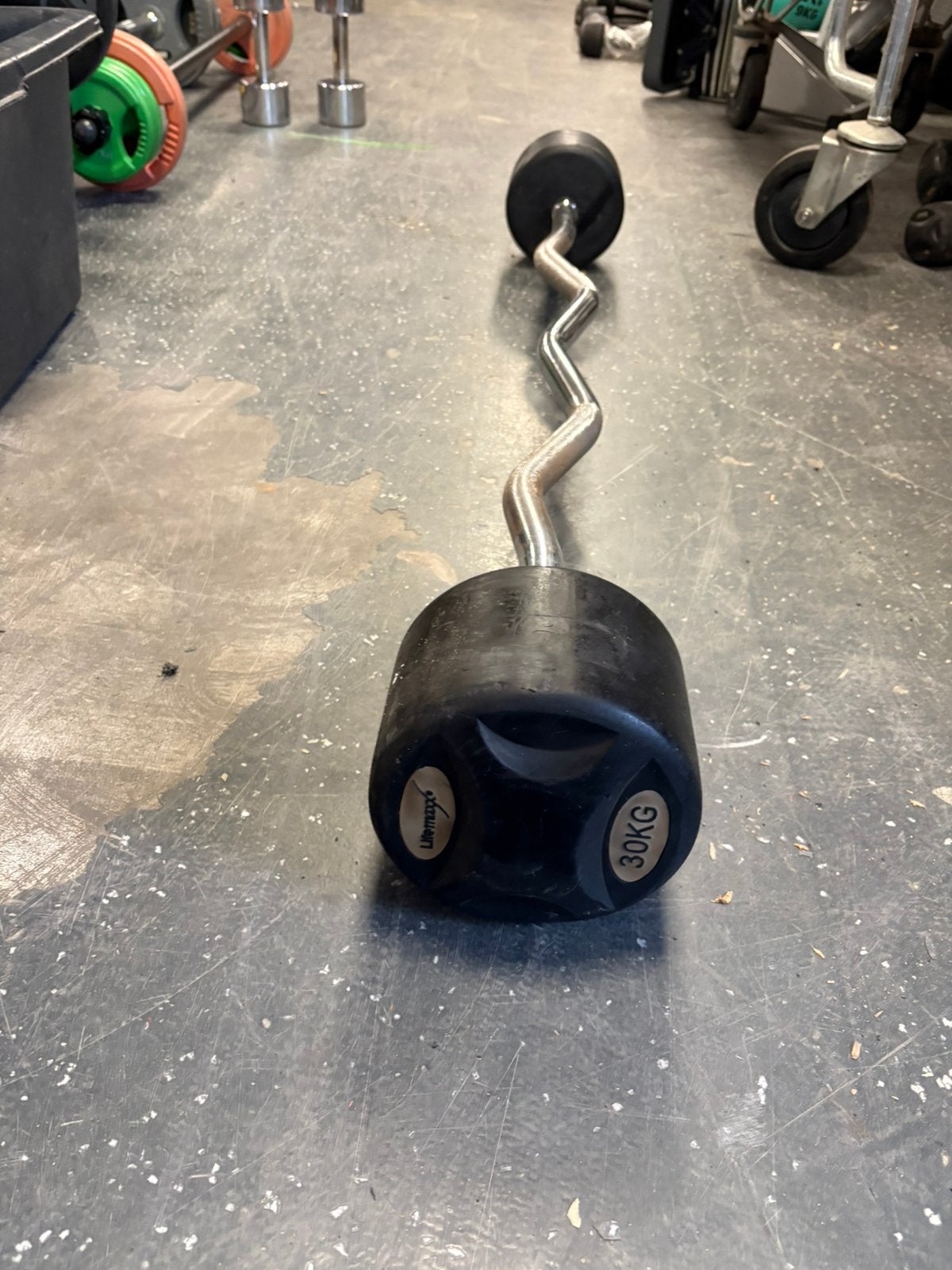 Lifemaxx 30 kg vaste ez curl bar halter stang, Sport en Fitness, Gebruikt, 30 kg, Halterstangen, Ophalen of Verzenden