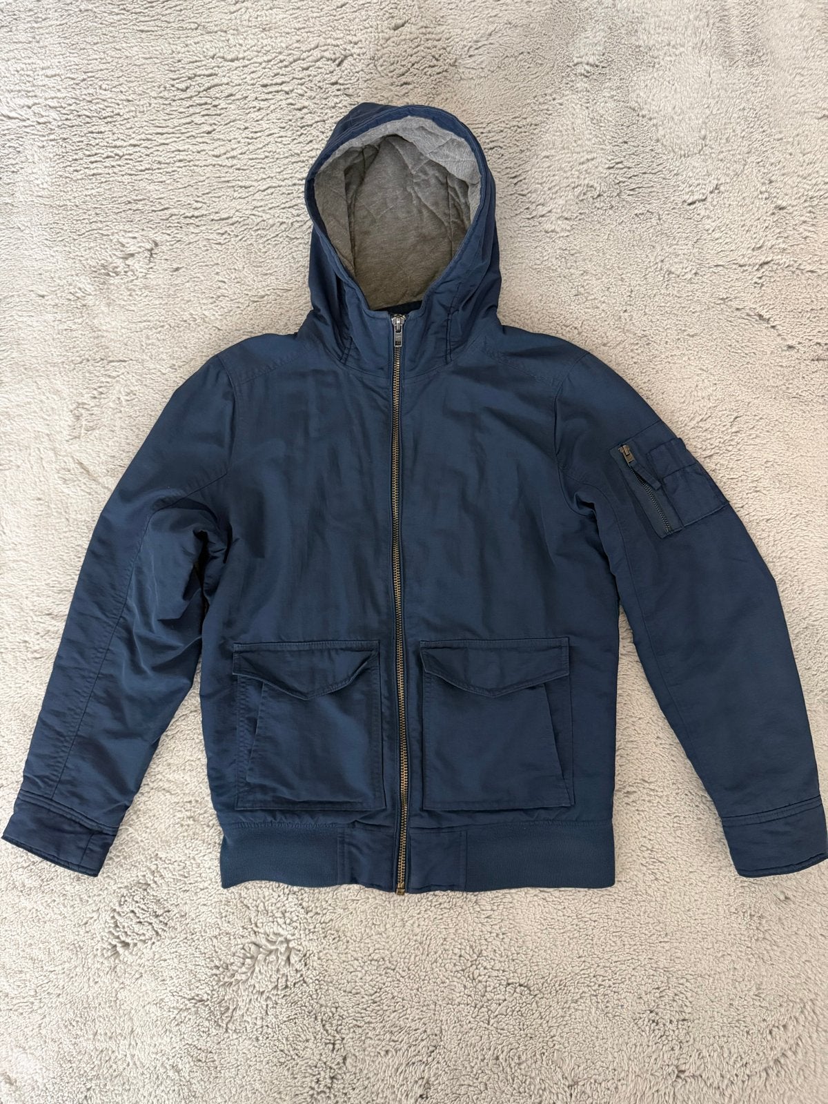 Hollister Blauwe Jas Maat S - Goede Staat, Ophalen of Verzenden, Gedragen, Maat 46 (S) of kleiner, Blauw
