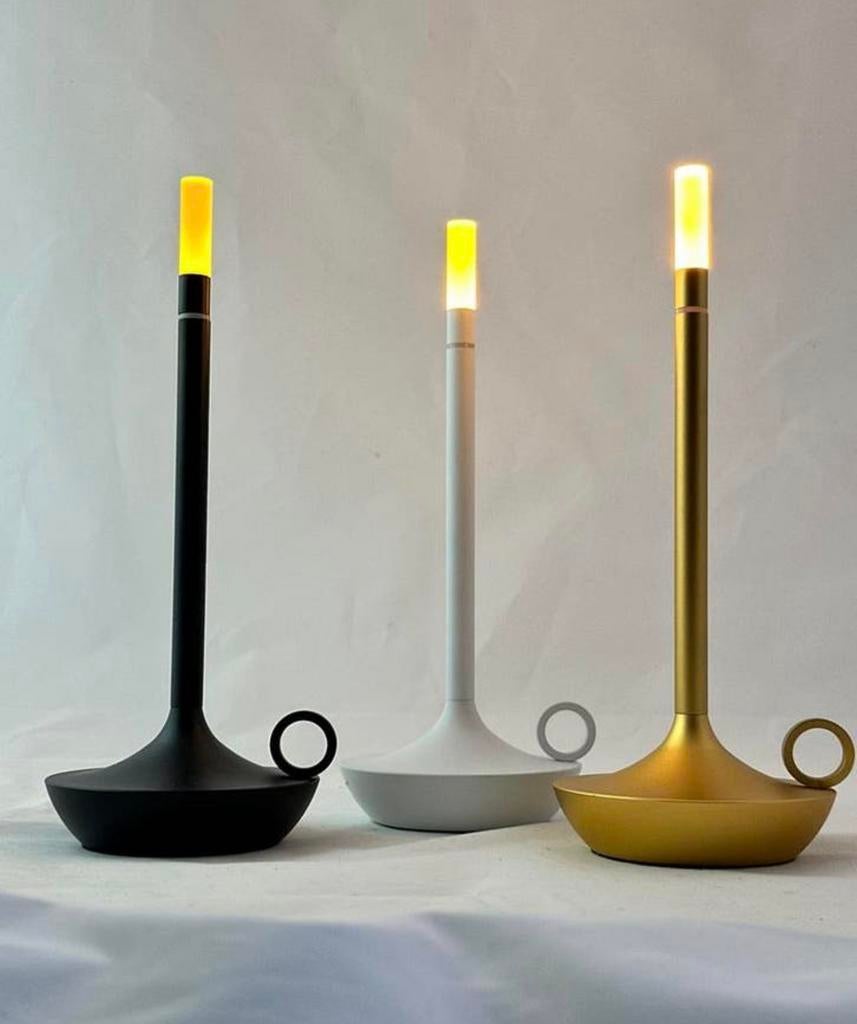 Kandelaar - LED - 3 kleuren - Goud Zwart Wit - Nieuw!!, Verzenden, Nieuw, Metaal, Minder dan 50 cm