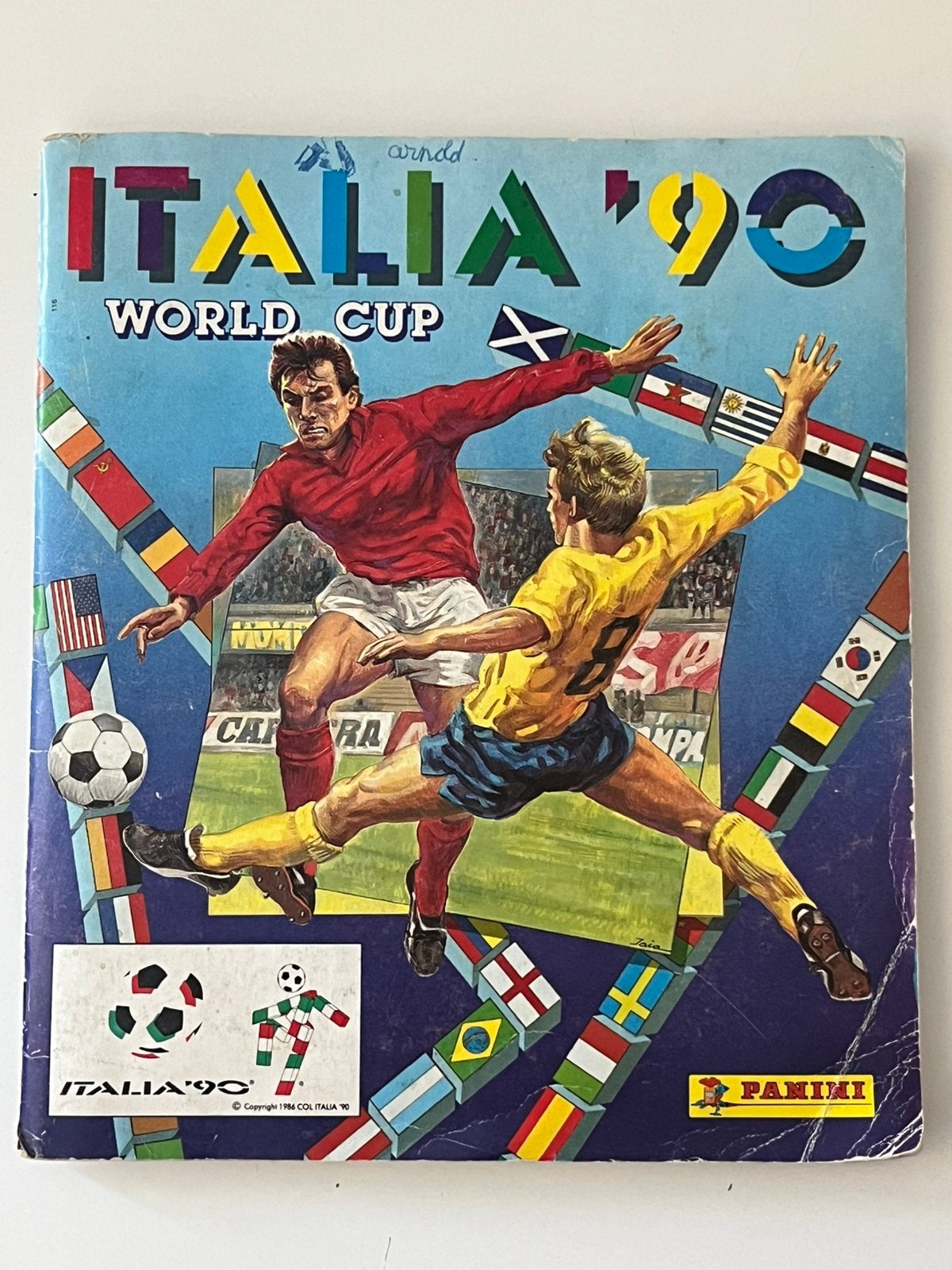 Panini Italia 90 WK Voetbal Stickeralbum Maradona Van Basten, Verzenden, Gebruikt, Buitenlandse clubs, Poster, Plaatje of Sticker
