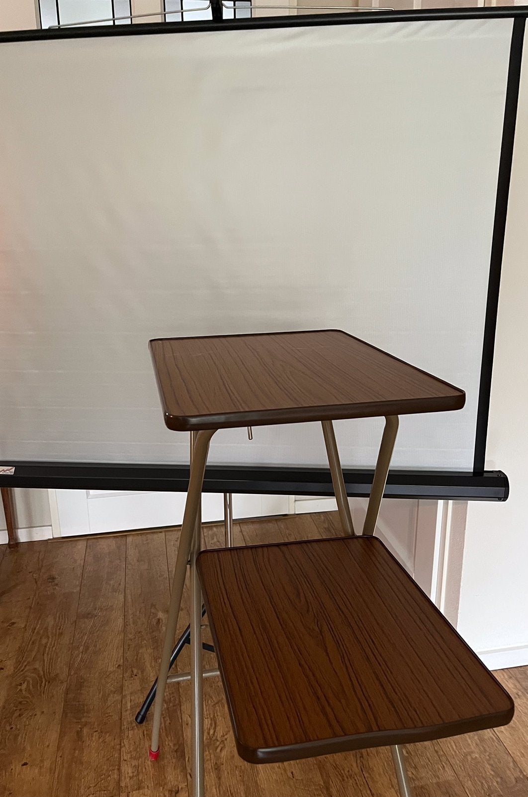Projectie scherm en tafel voor dia of beamer, Ophalen of Verzenden, Zo goed als nieuw