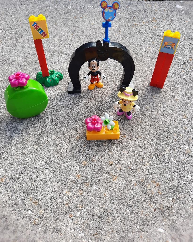 Bouwset Disney Mickey en Minnie Mouse soort Duplo, Ophalen of Verzenden, Gebruikt, Overige merken