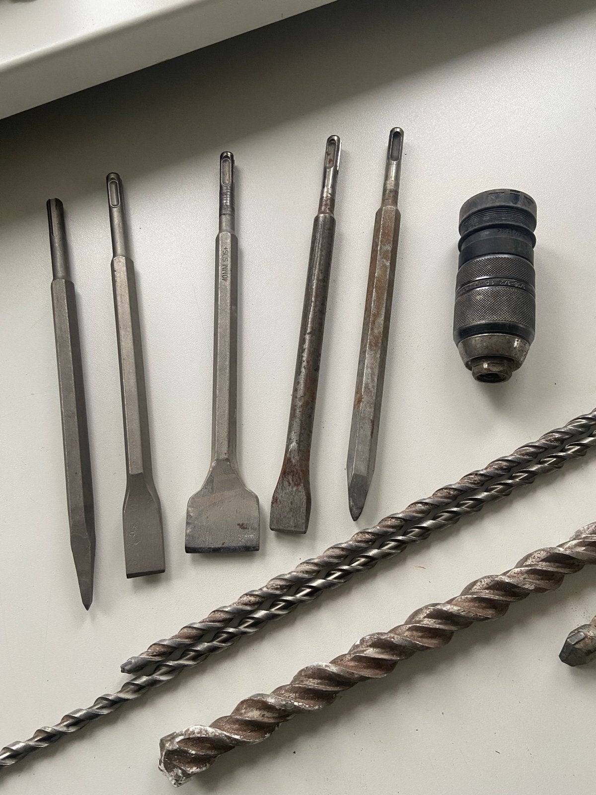 SDS boren set met beitelset en boorkop, Ophalen of Verzenden, Gebruikt, Overige typen