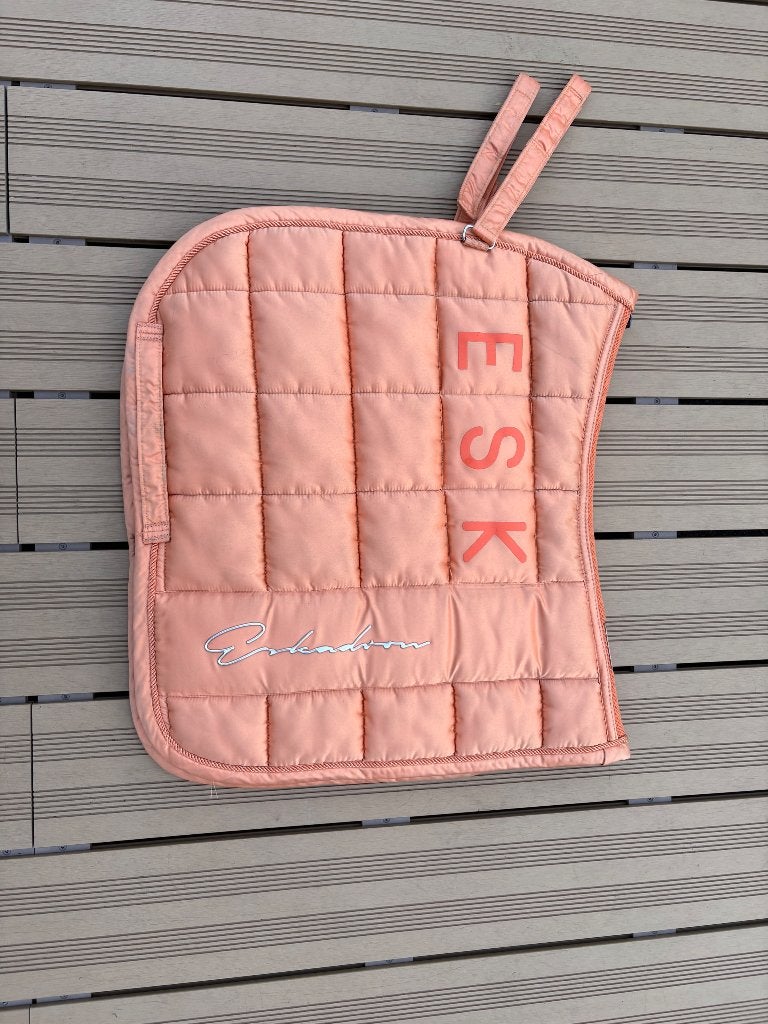Eskadron Platinum pastel oranje, Dieren en Toebehoren, Oranje, Dressuurdekje, Ophalen of Verzenden, Zo goed als nieuw