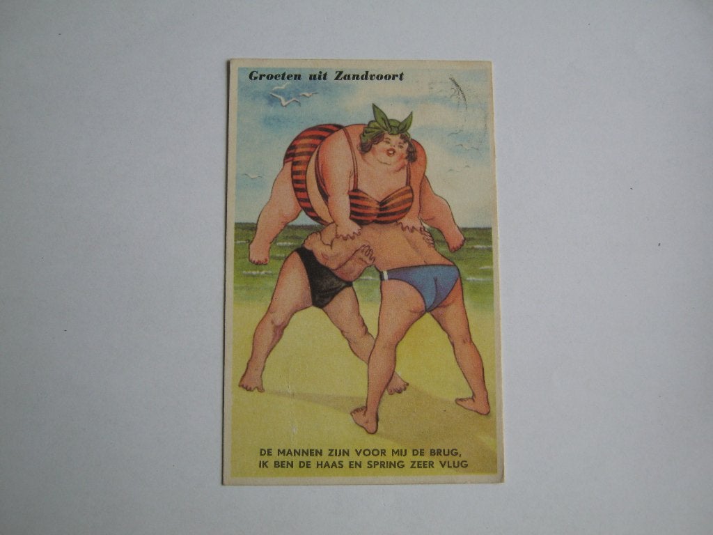 Ansichtkaarten Nederland, TC 9-53 Zandvoort Groeten uit 1956, Ophalen of Verzenden, 1940 tot 1960, Gelopen, Noord-Holland