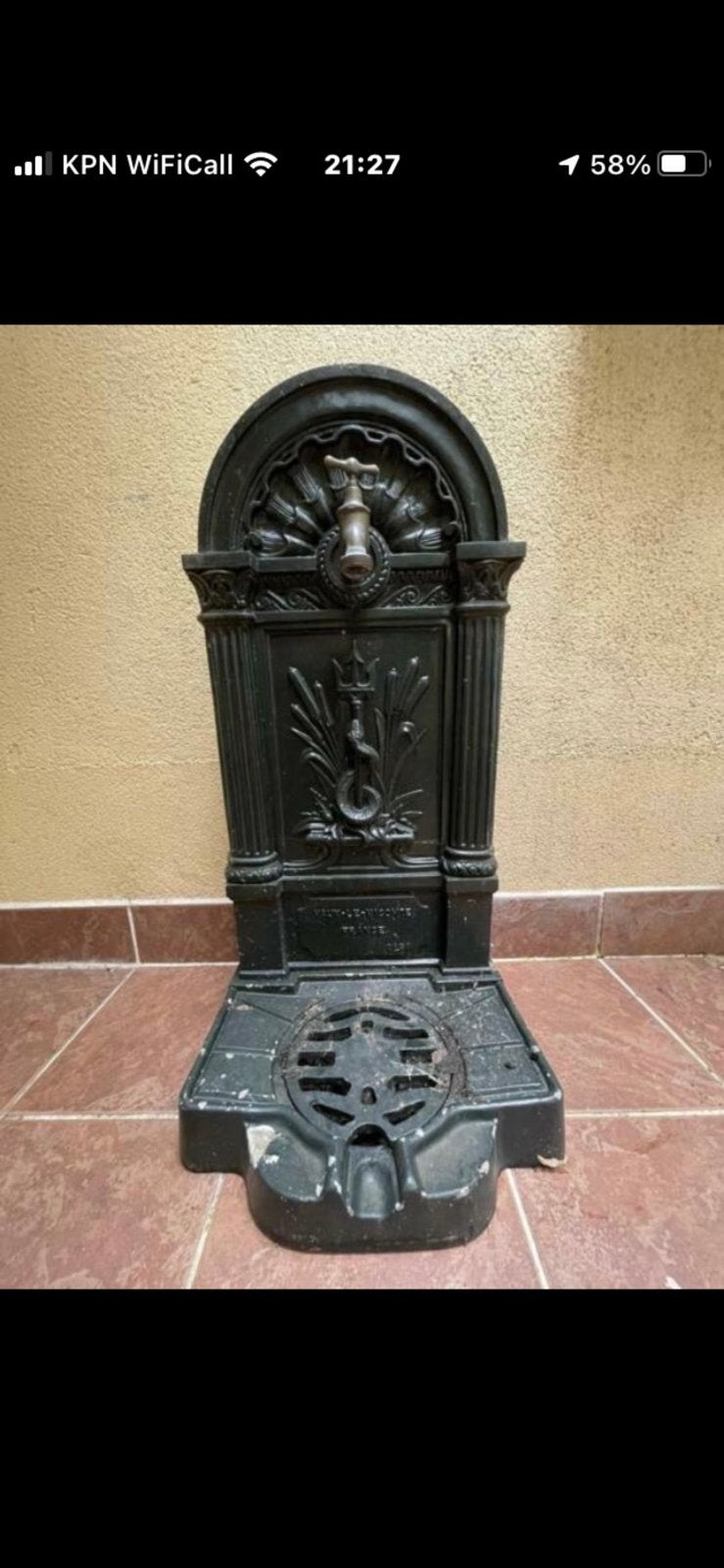 Gietijzeren kraan, Antiek en Kunst, Ophalen of Verzenden