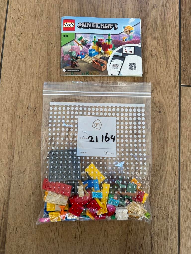 LEGO 21164 Minecraft Het Koraalrif, Ophalen of Verzenden, Zo goed als nieuw, Complete set, Lego