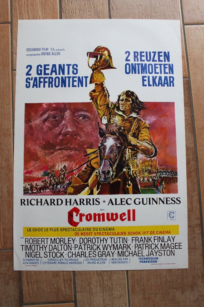 filmaffiche Richard Harris Cromwell 1970 filmposter, Rechthoekig Staand, Ophalen of Verzenden, Zo goed als nieuw, A1 t/m A3