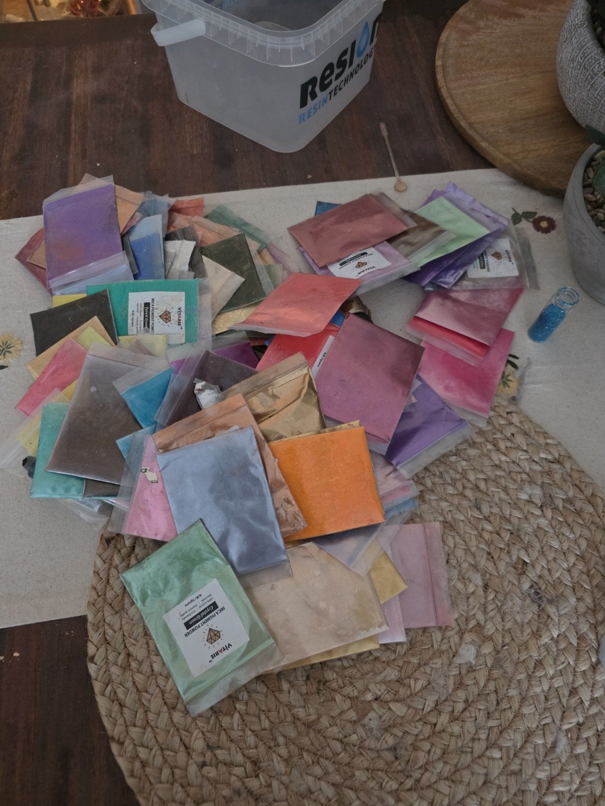 Pigment zakjes voor epoxy en resin art – bijna ongebruikt, Ophalen of Verzenden, Nieuw