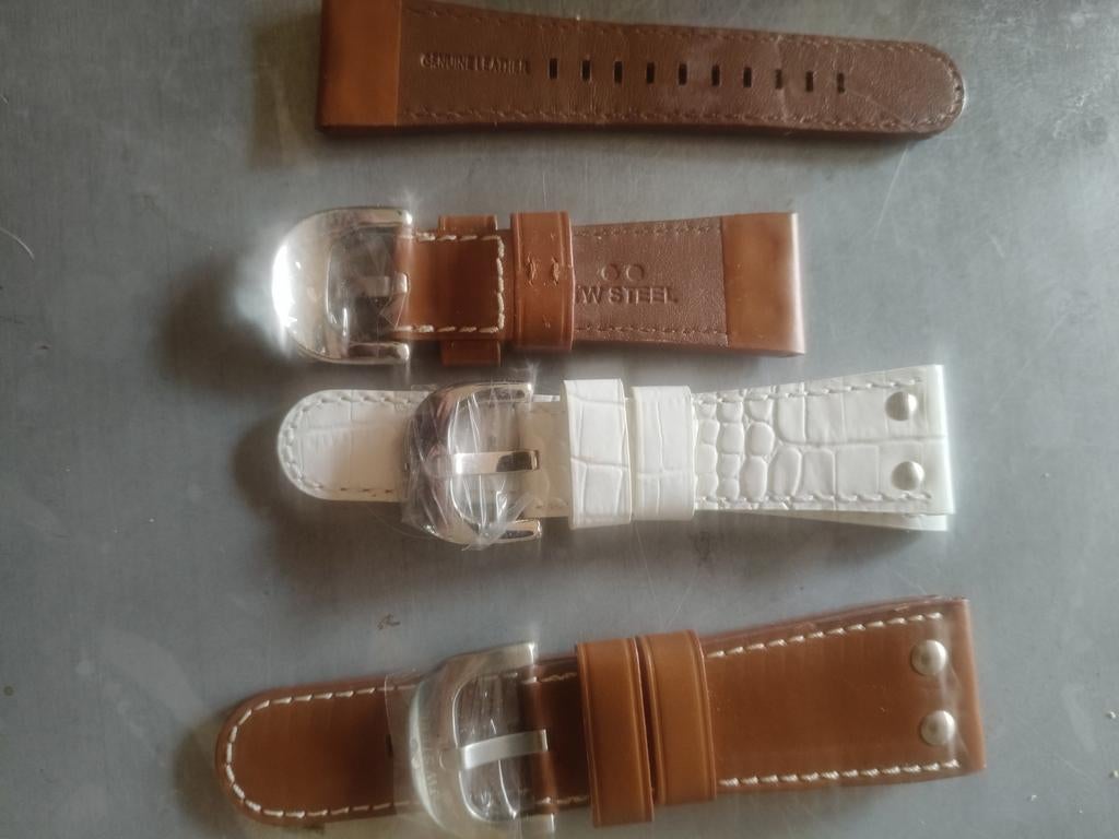 Tw steel orginele bandjes , 24mm, Overige merken, Leer, Polshorloge, Nieuw