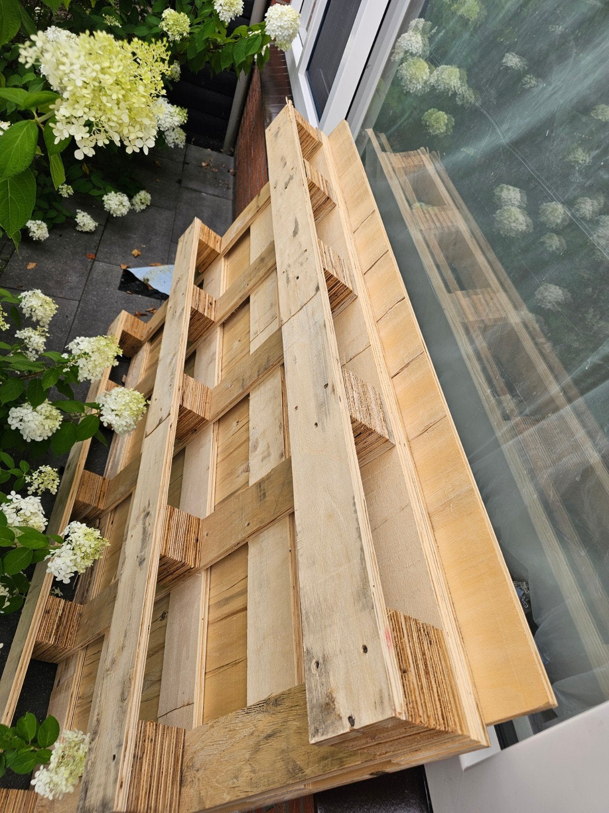 Pallet en een grote houten plaat, Ophalen, Minder dan 180 cm, Planken