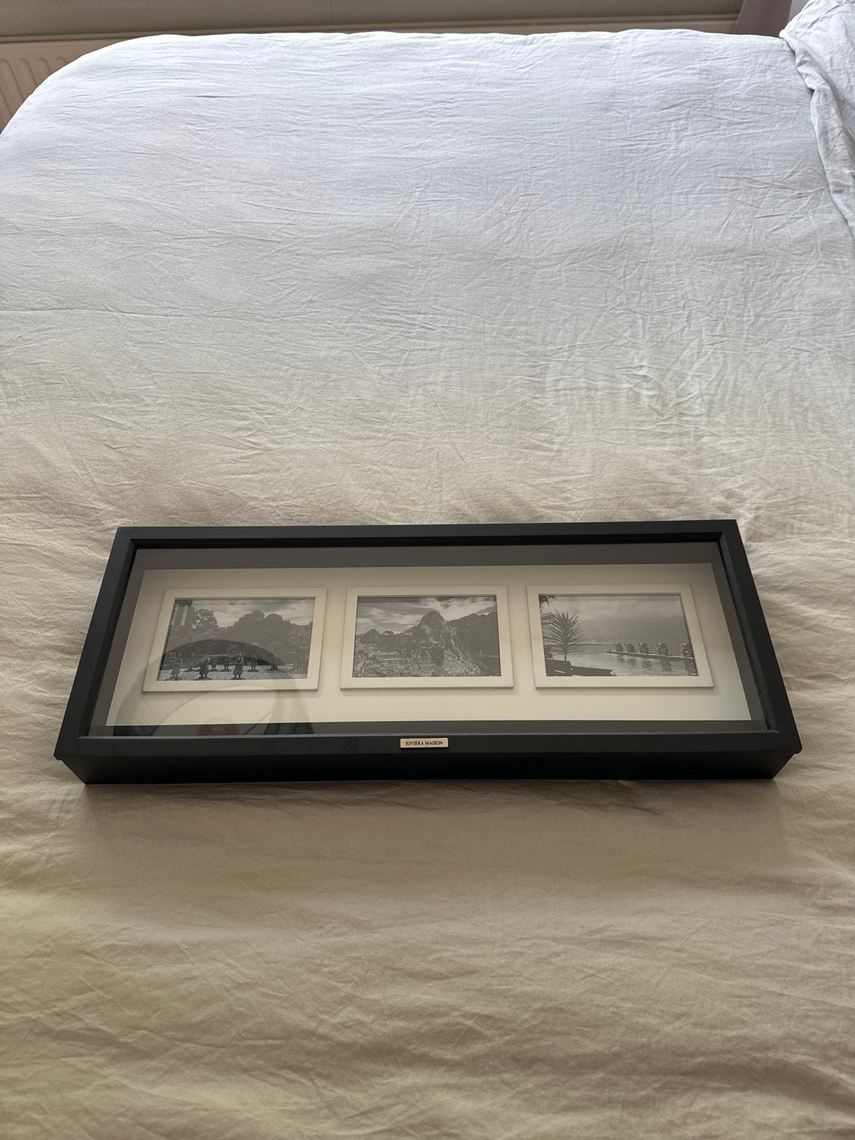 Riviera Maison Fotolijst/Memorybox 60x25x7 cm, Huis en Inrichting, Woonaccessoires | Lijsten, Ophalen, Zo goed als nieuw, Met glas
