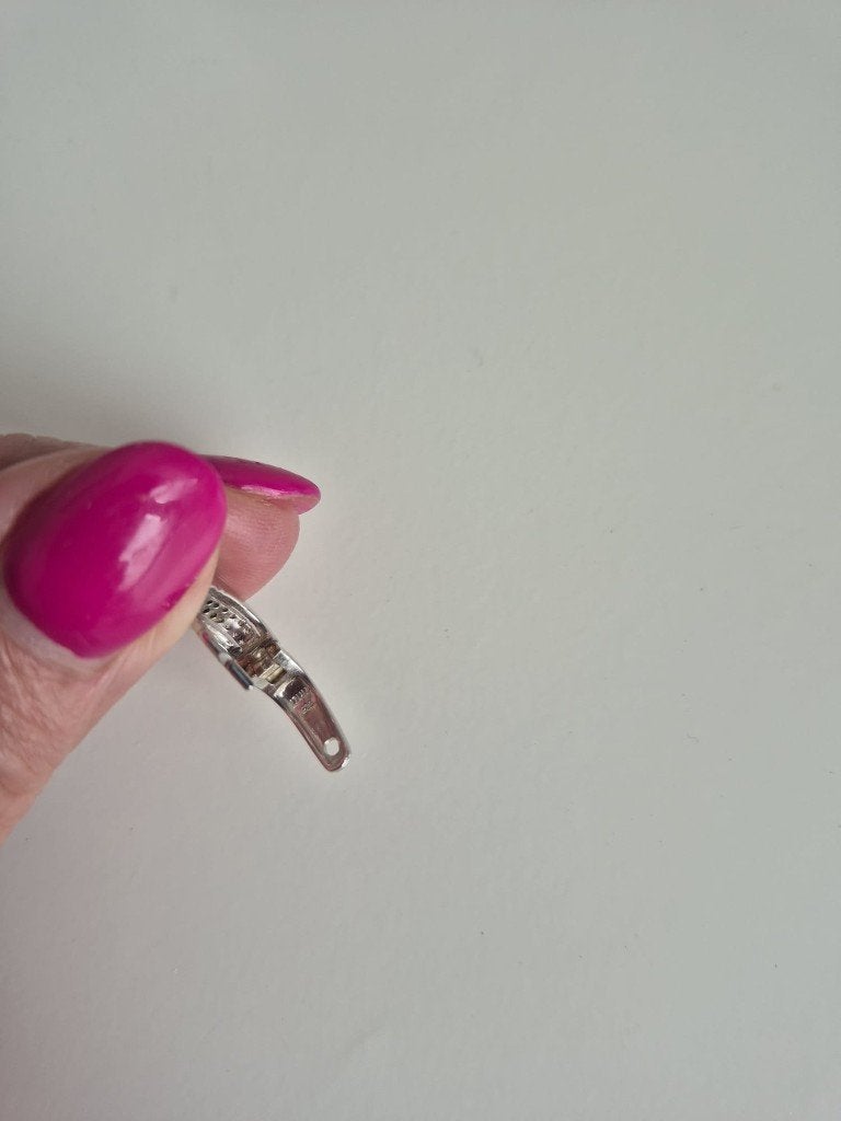 Zinzi zilveren oorbellen met zwarte steen echt zilver, Hangers, Ophalen of Verzenden, Zo goed als nieuw, Zilver