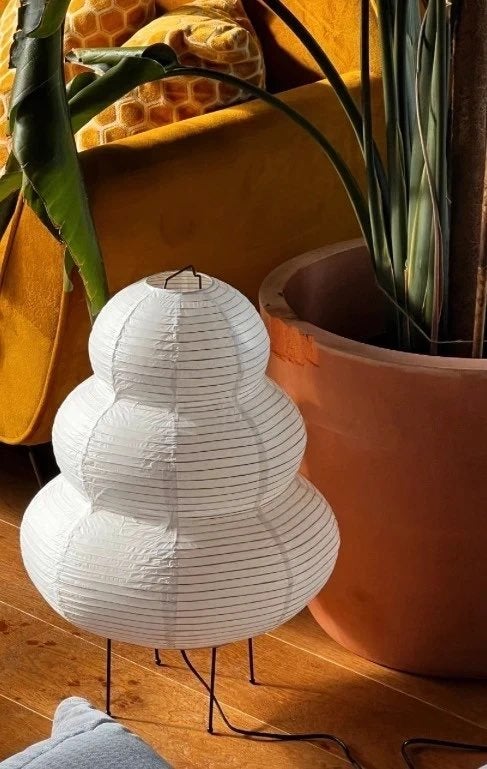 Rijstpapier vloerlamp - Vintage Japans design, Overige materialen, E14 (klein), Nieuw, Ophalen of Verzenden