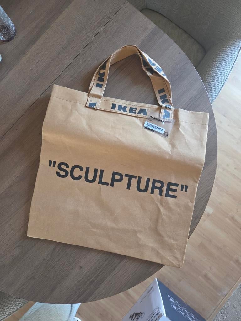 IKEA x Off-White "SCULPTURE" Tote Bag met prijskaartje, Ophalen of Verzenden, Nieuw, Beige, Shopper