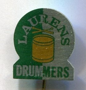Laurens drummers blik muziek speldje ( L_209), Verzenden, Zo goed als nieuw, Transport, Speldje of Pin