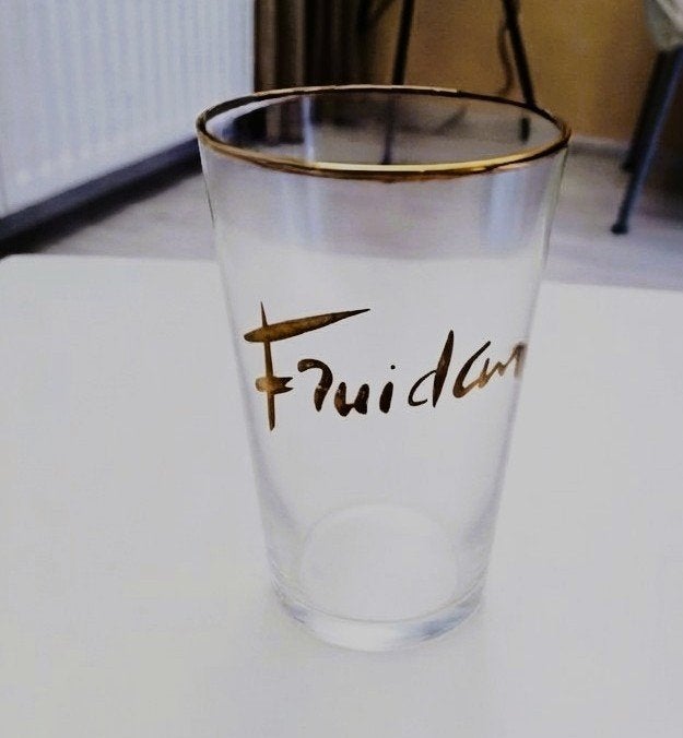 Vintage Fruidam Glas / Sapglas met Goudkleur Rand - Jaren 50