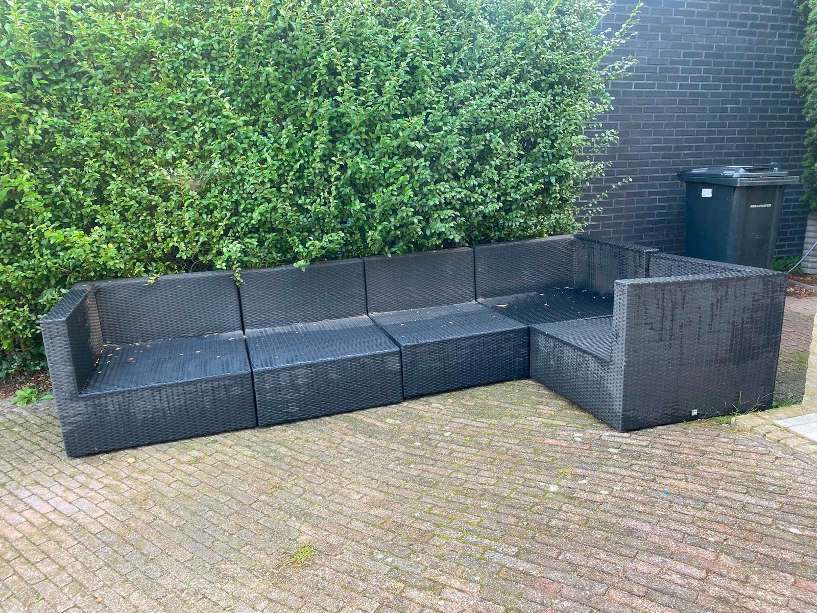 Gratis: Wicker Loungeset - Hoekbank, Ophalen, Gebruikt, Meer dan 8 zitplaatsen, Loungeset