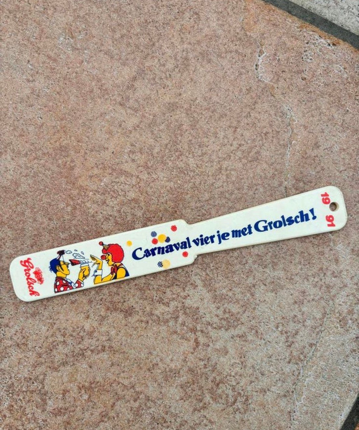 Vintage Grolsch Carnaval Schuimspaan 1991, Verzamelen, Ophalen of Verzenden, Gebruikt, Overige typen, Grolsch