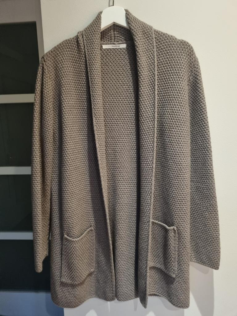Prachtig beige openvallend vest Sibin Linnebjerg XL (44-46), Beige, Maat 46/48 (XL) of groter, Ophalen of Verzenden, Zo goed als nieuw