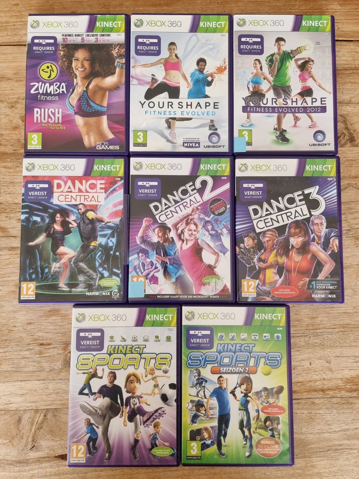Xbox 360 games: Zumba, Your Shape, Dance Central, Sports, Ophalen, Gebruikt, Eén computer, Sport