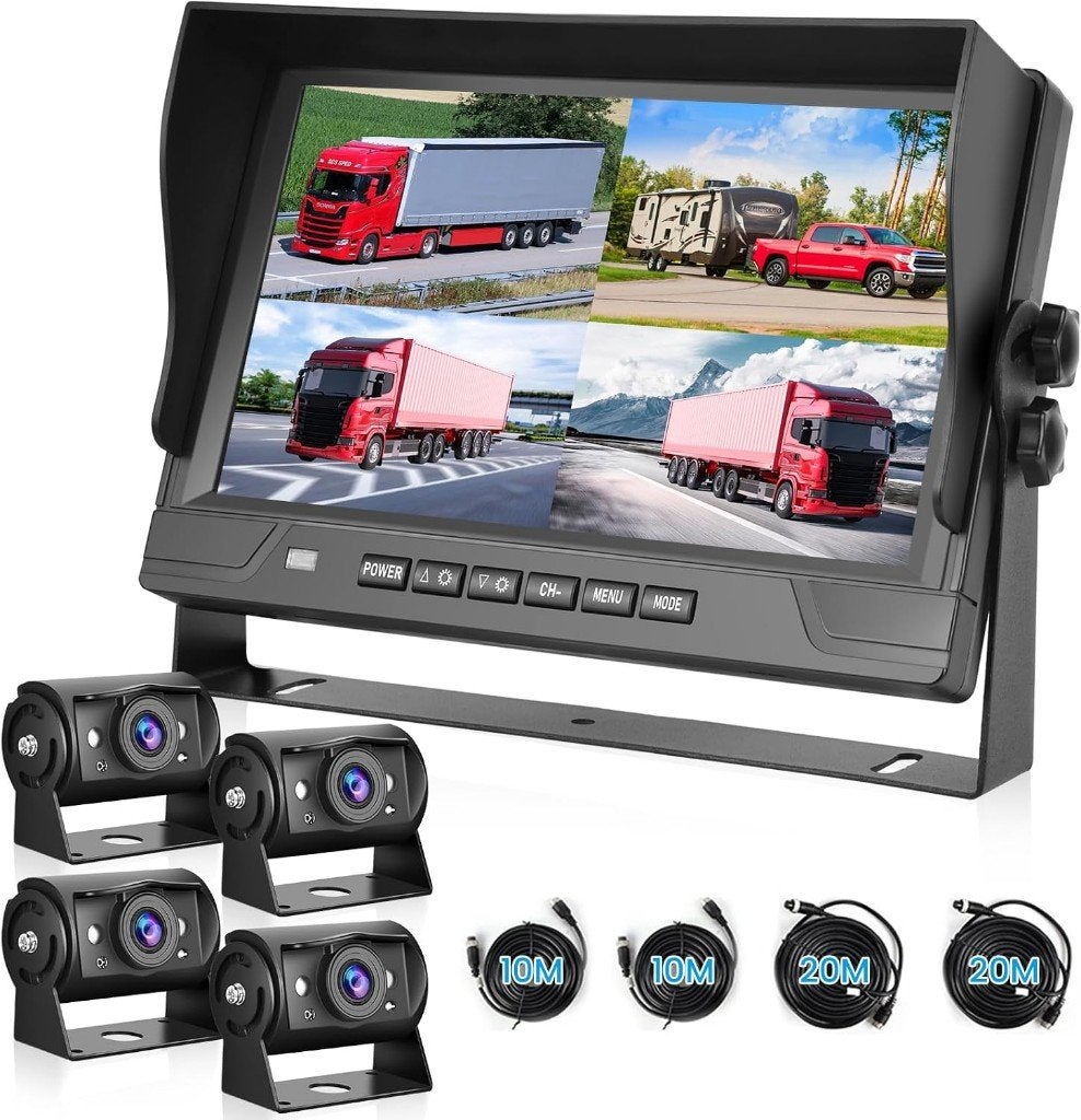 (Auto) 4-Kanaals camera systeem - 9 inch monitor, Ophalen of Verzenden, Nieuw, Overige merken, Elektronica en Kabels