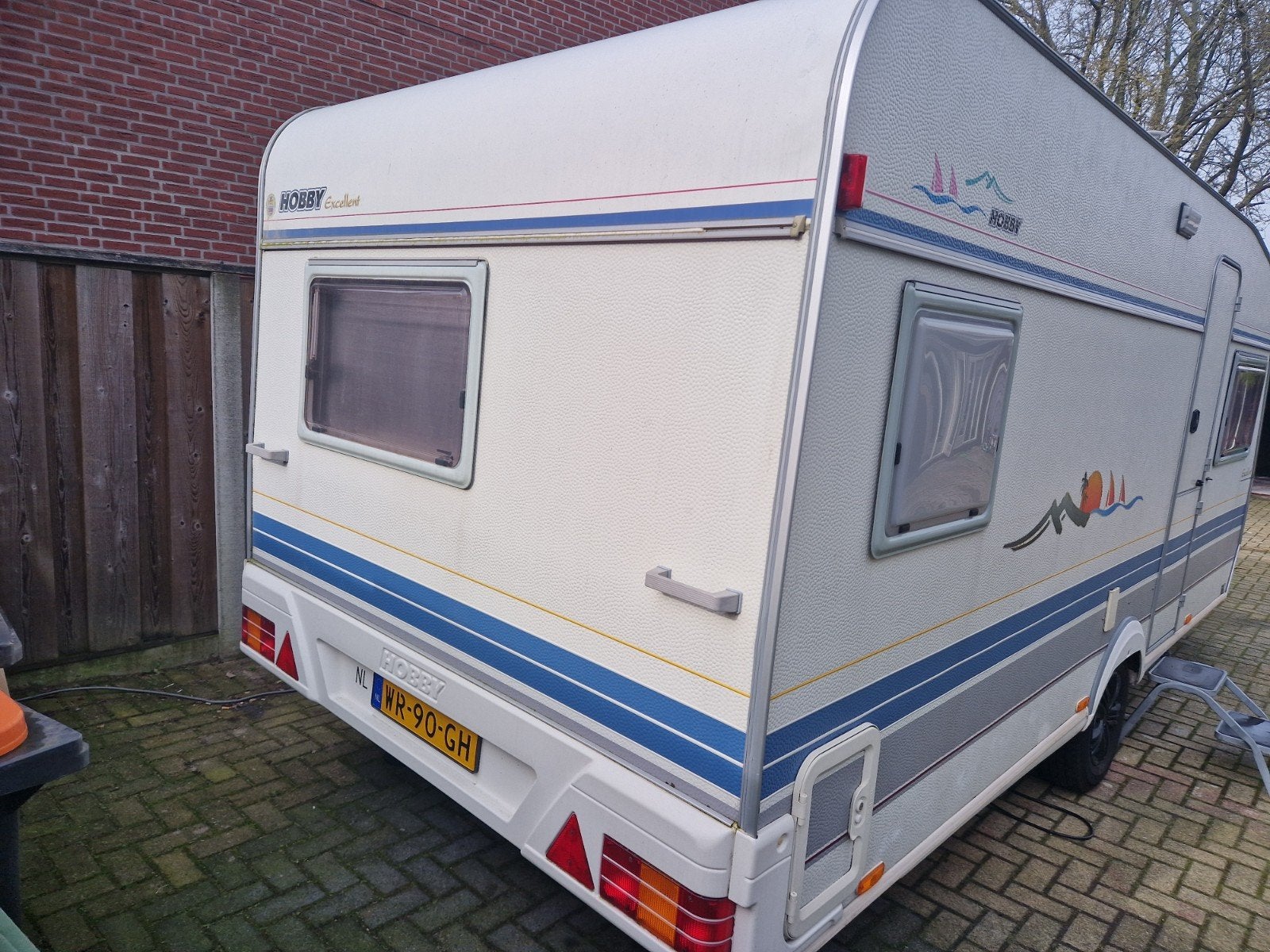 Hobby 495 uit 1996 met vaste dak airco, Rondzit, Hobby, Frans bed, 7 tot 8 meter