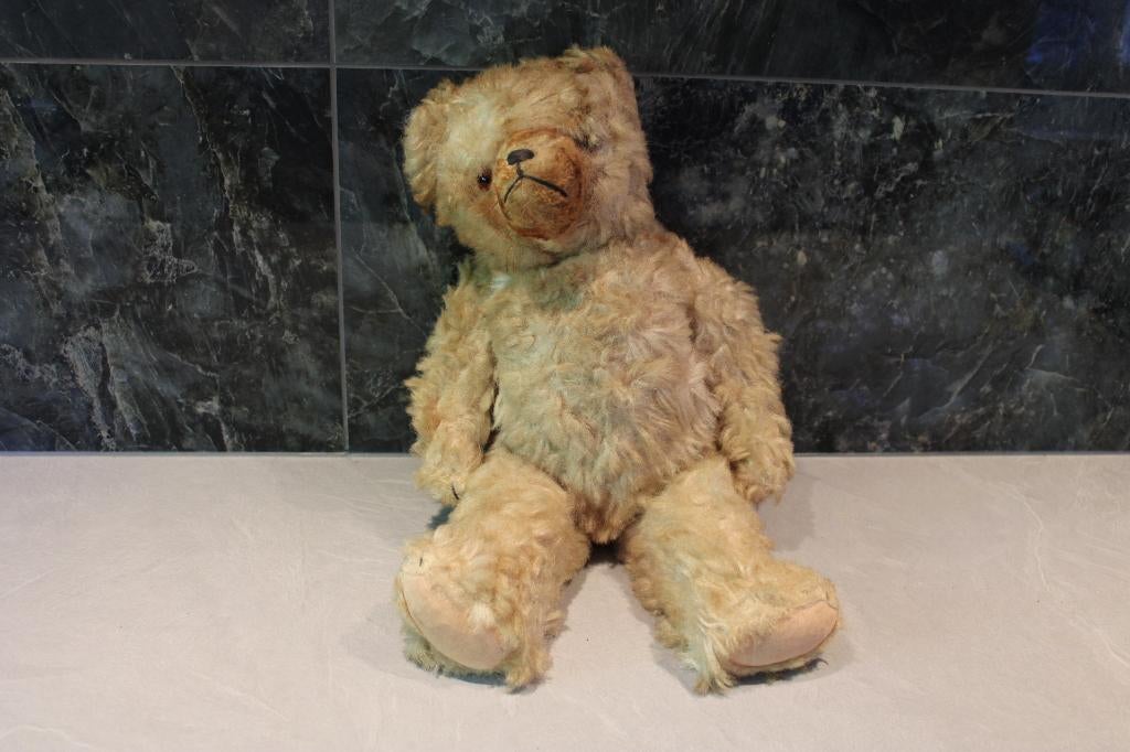 oude teddybeer met brommechanisme vintage, Ophalen of Verzenden