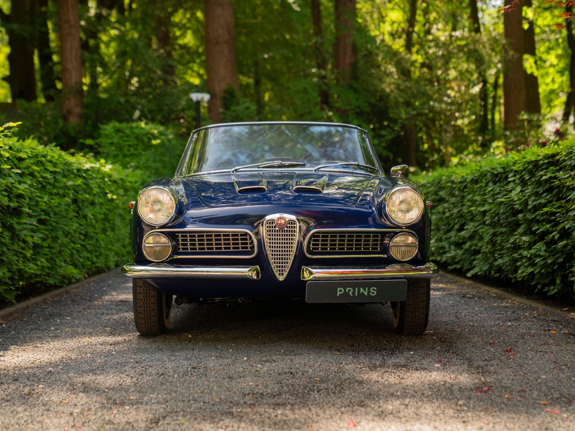 Alfa Romeo 2000 Spider (bj 1959), Auto's, Oldtimers, Cabriolet, Blauw, Bedrijf, Handgeschakeld