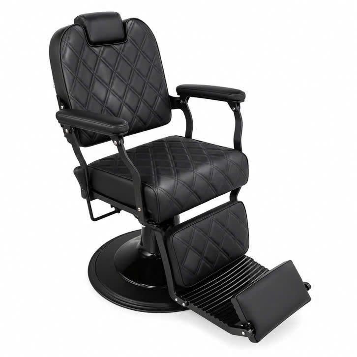 Barbierstoel Barvex Black Luxe Barbierstoel Zwart, Nieuw, Ophalen of Verzenden, Vijf, Zes of meer stoelen, Industrieel
