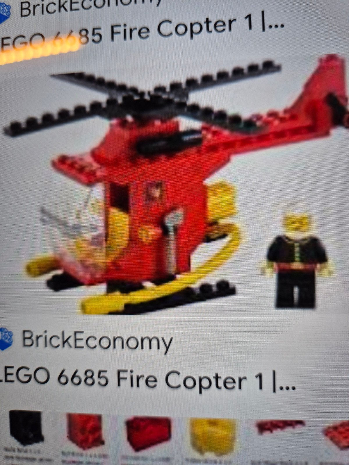 LEGO BRANDBLUS HELIKOPTER nr 6685, Ophalen of Verzenden, Zo goed als nieuw