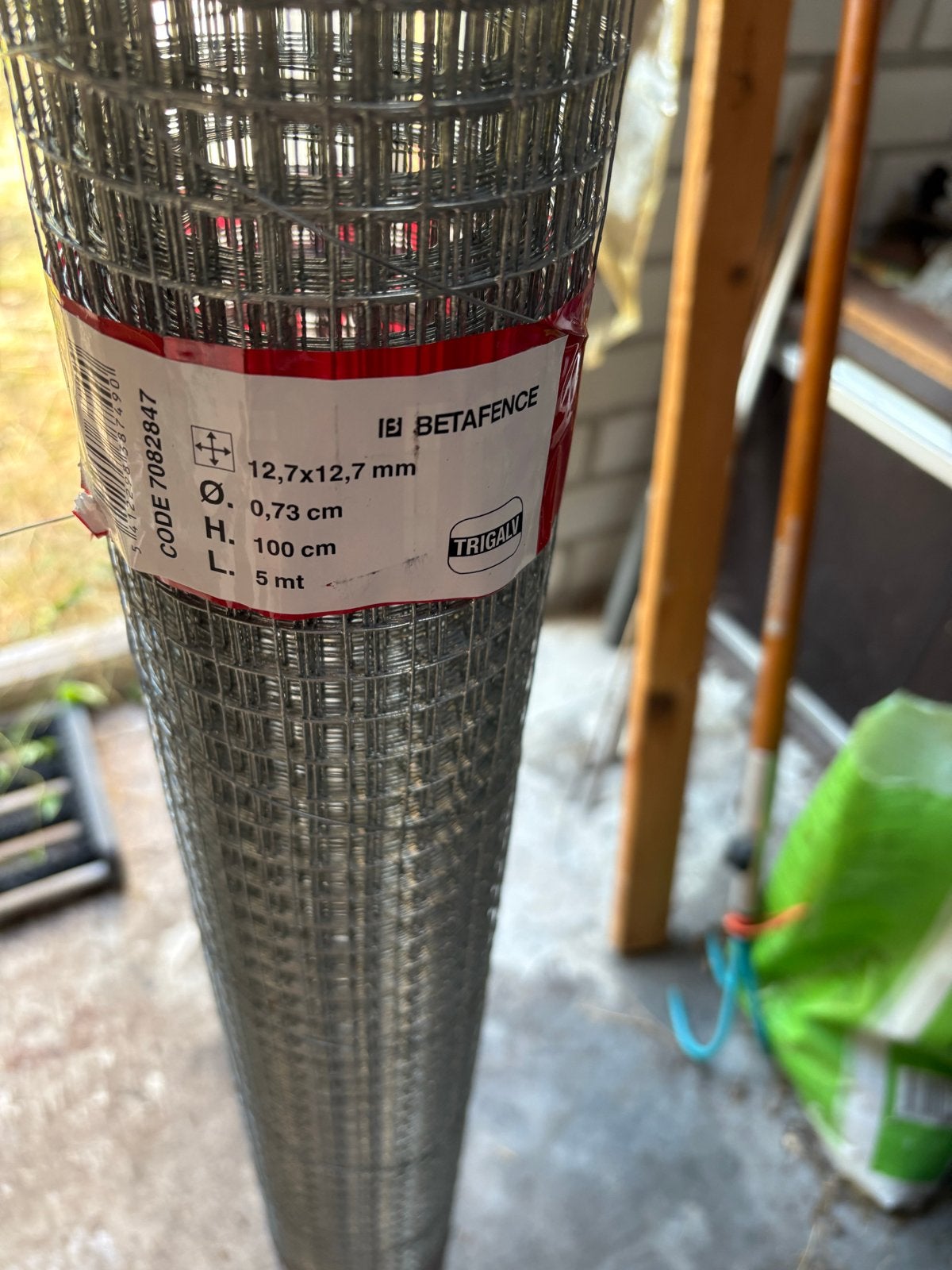 Betonnet / Gaas 12,7x12,7 mm, 100 cm hoog, 5 meter lang, Ophalen, Nieuw, Minder dan 10 meter, Gaas