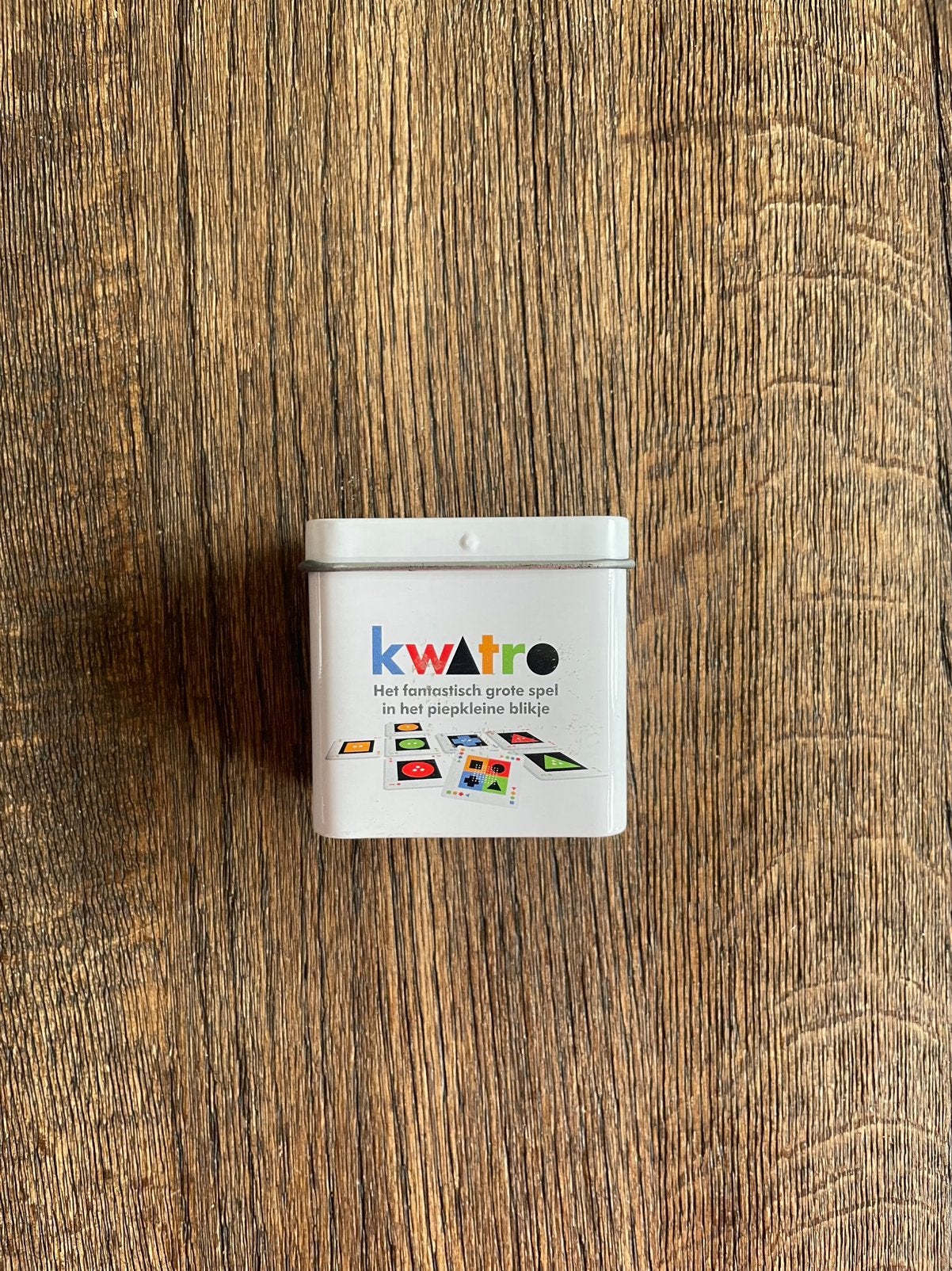 Kwatro (in tin), Een of twee spelers, Ophalen of Verzenden, Zo goed als nieuw, White Goblin Games