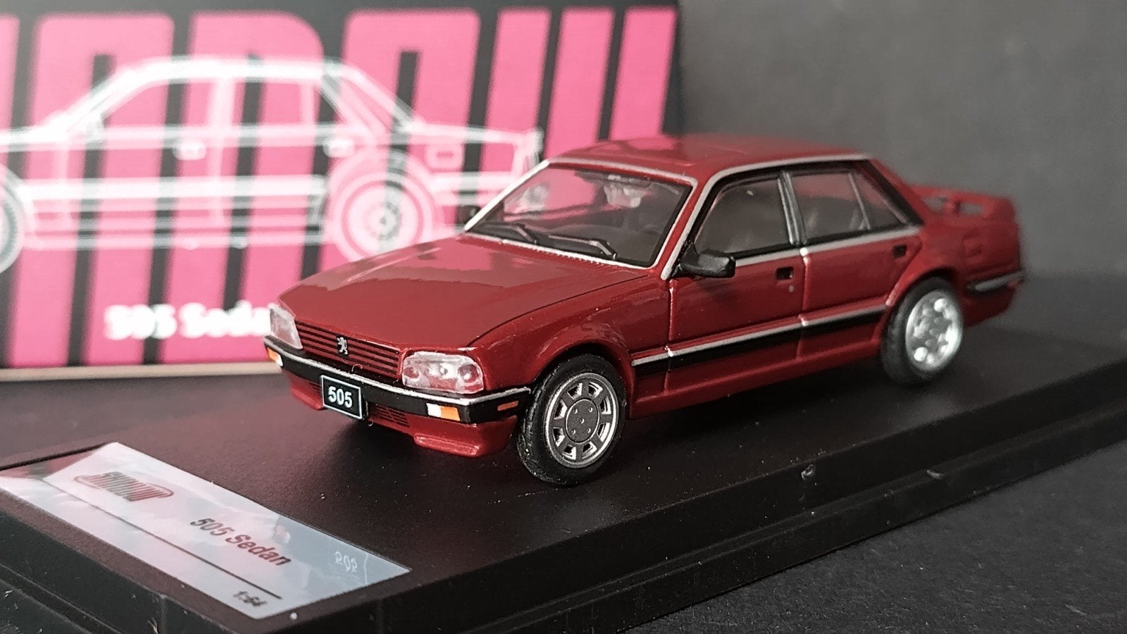 Peugeot 505 Turbo rouge 1:64 Shadow Pol, Hobby en Vrije tijd, Auto, Verzenden, ., Nieuw