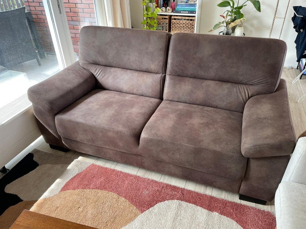Stoere bruine 2 zits bank Leen Bakker, Ophalen, Gebruikt, Stoer, industrieel, modern, 150 tot 200 cm